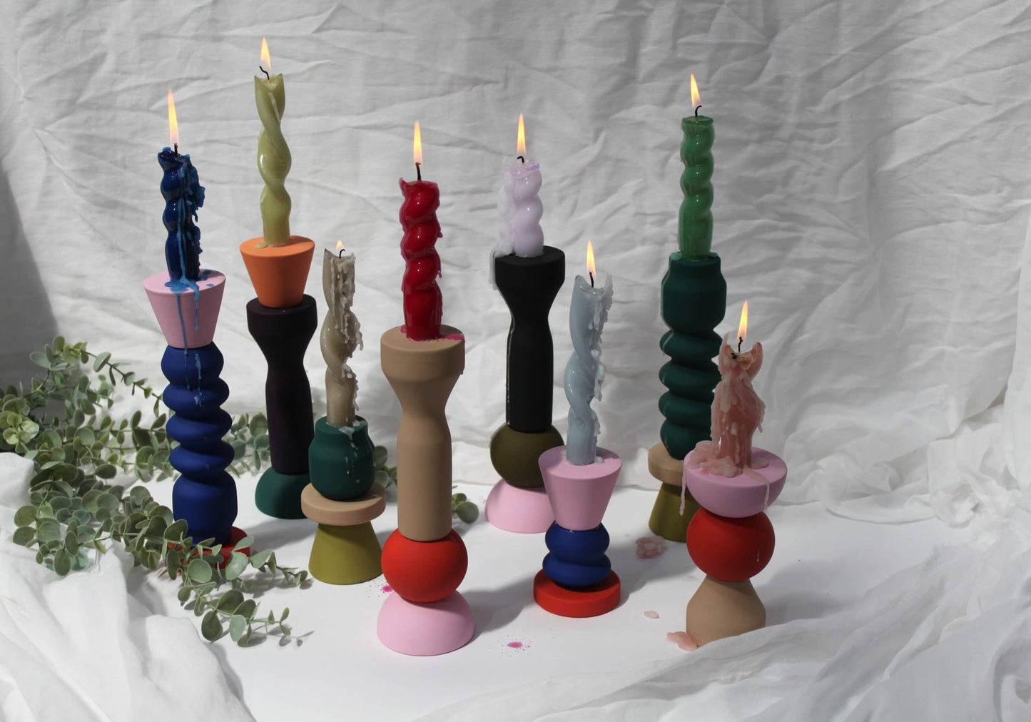 Stacks – Olive Mini Incense and Candlestick Holder