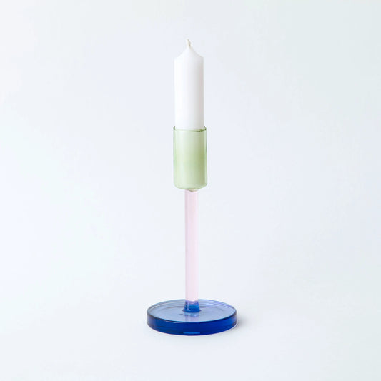 Glass Candlestick - Tall