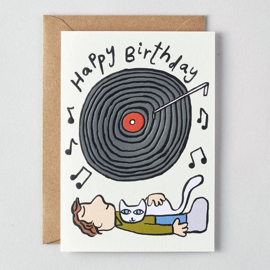 Happy Birthday Vinyl Embossed Greetings Card