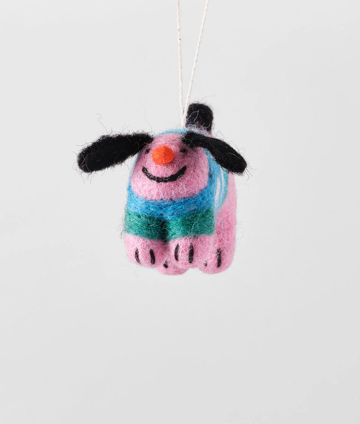 Stumpy, Dog With Abstract Jumper - Felt Christmas Decoration