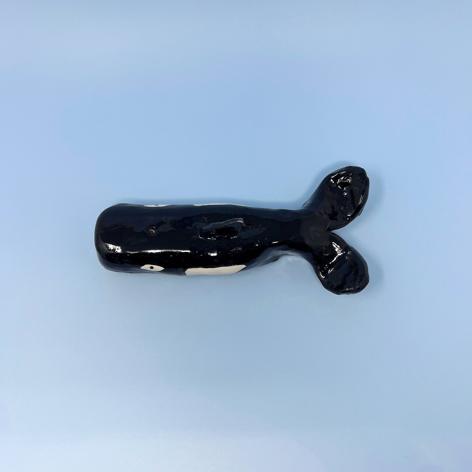 Studio Todd Medium Whale Incense Burner. Top view