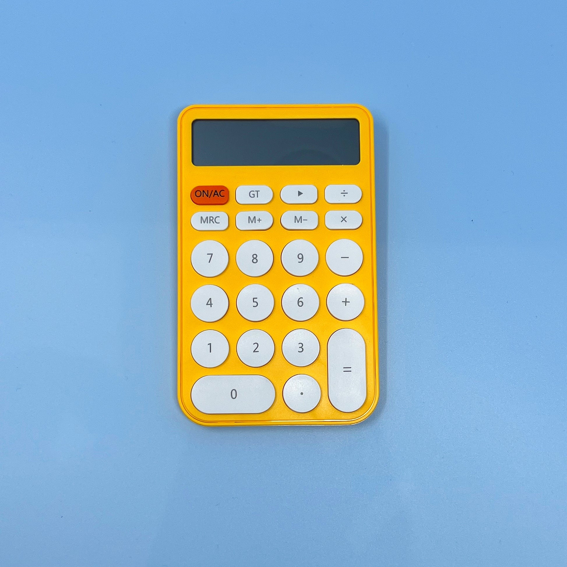 Junno JN-600 Calculator - Yellow. Front Facing