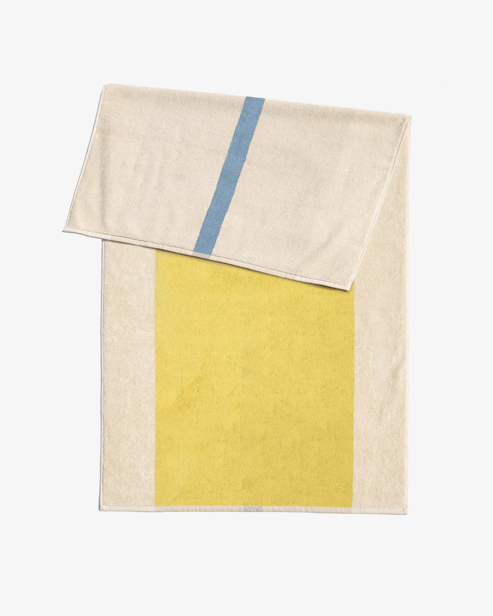 Beach Towel - Sky Blue / Yellow