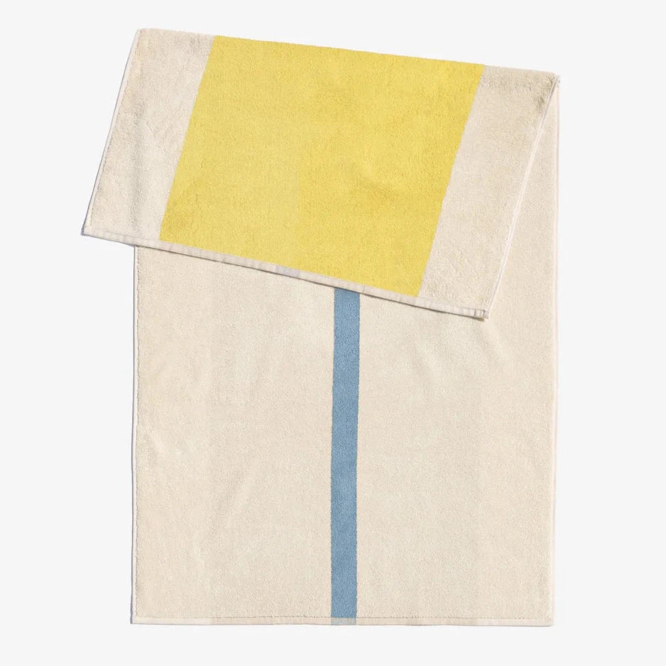 Beach Towel - Sky Blue / Yellow