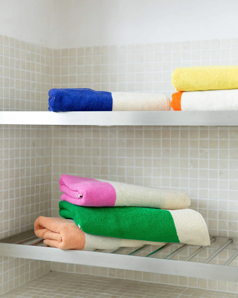 Bath Towel - Royal Pink / Green