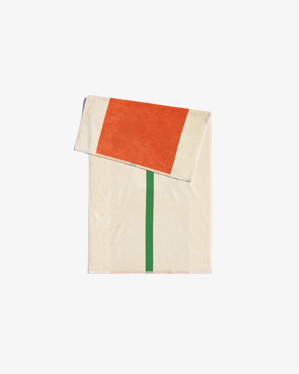 Hand Towel - Orange / Green