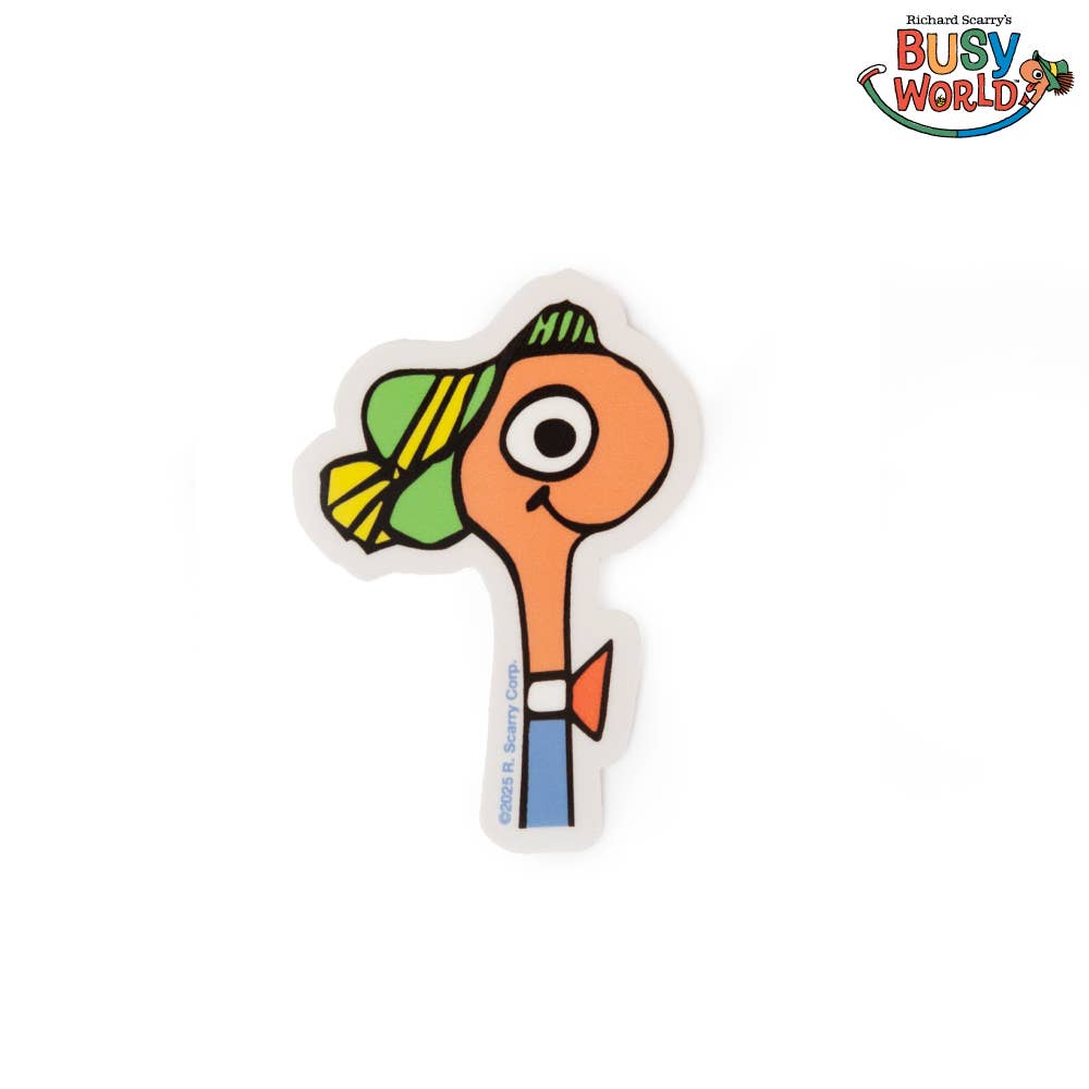 3P4 x Richard Scarry® - Lowly Worm Bust Sticker