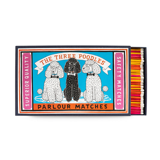 Archivist The Three Poodles - GIANT Matches. Front