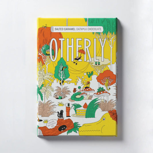 OTHERLY Vegan Oatmilk Chocolate - Salted Caramel 130G. Packaging Design, front