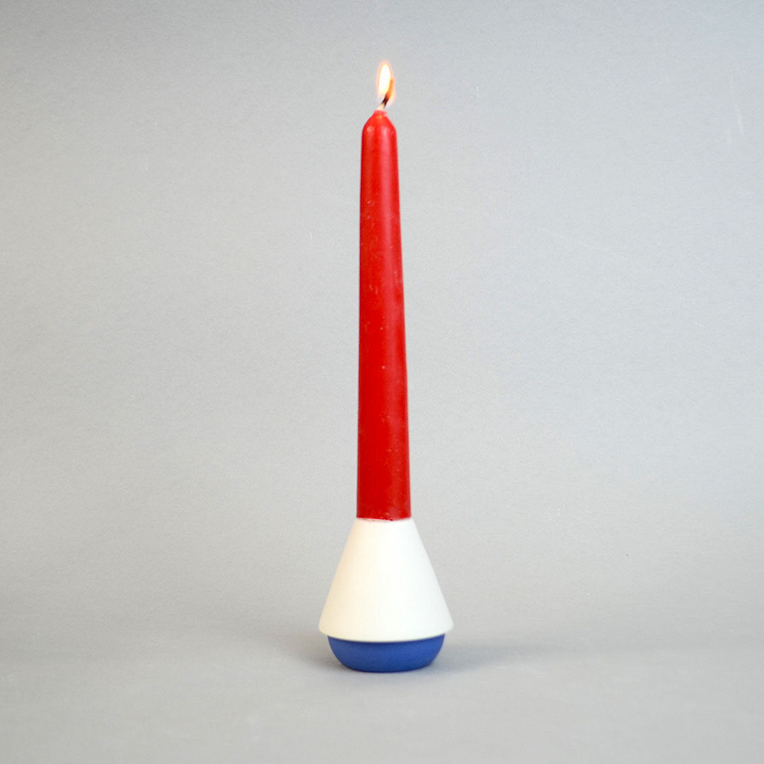 Alice Duck - Blue Candle Holder. With Candle