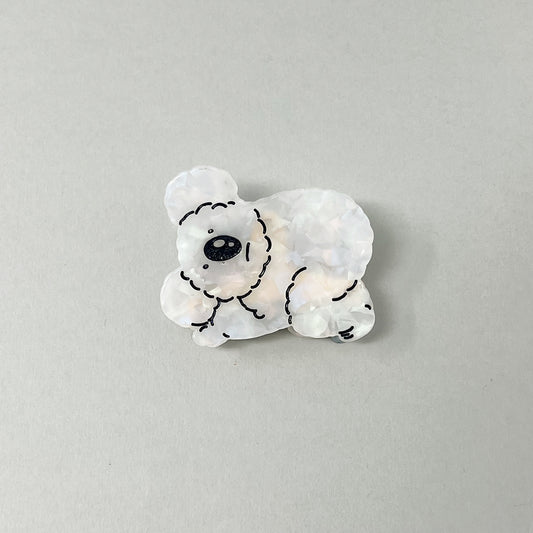 White Koala Hair Clip